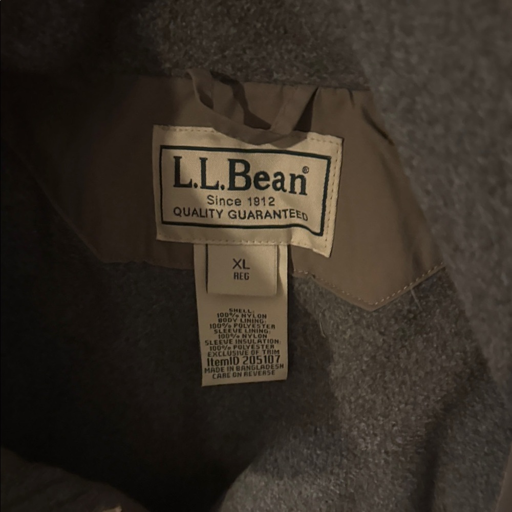 L.L. Bean Men's Tan Bomber Jacket - Picture 2 of 4